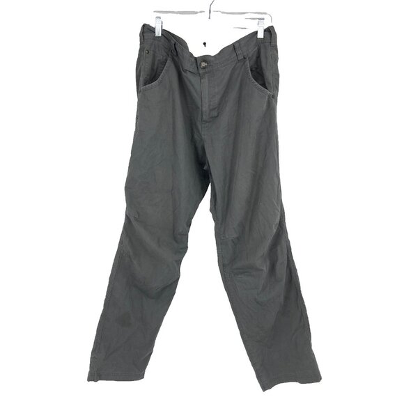 SIMMS Fishing Men 38 Chino Pant Canvas Solid Gray Pockets Outdoor Casual STAIN - Picture 1 of 10
